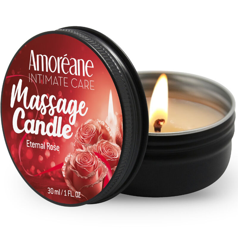 Transform intimate moments with Amoreane Massage Erotic Candle. Handmade, skin-safe oil with 8 captivating aromas for sensual massages. Made in Spain.2