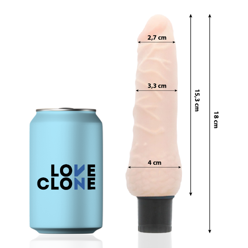 Loveclone - Sven Self Lubrication Vibrator 18.5 Cm -O- 3.3 Cm