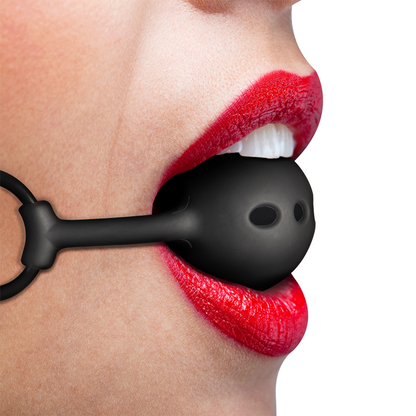 Fetish Submissive Bondage - Breathable Silicone Ball Gag