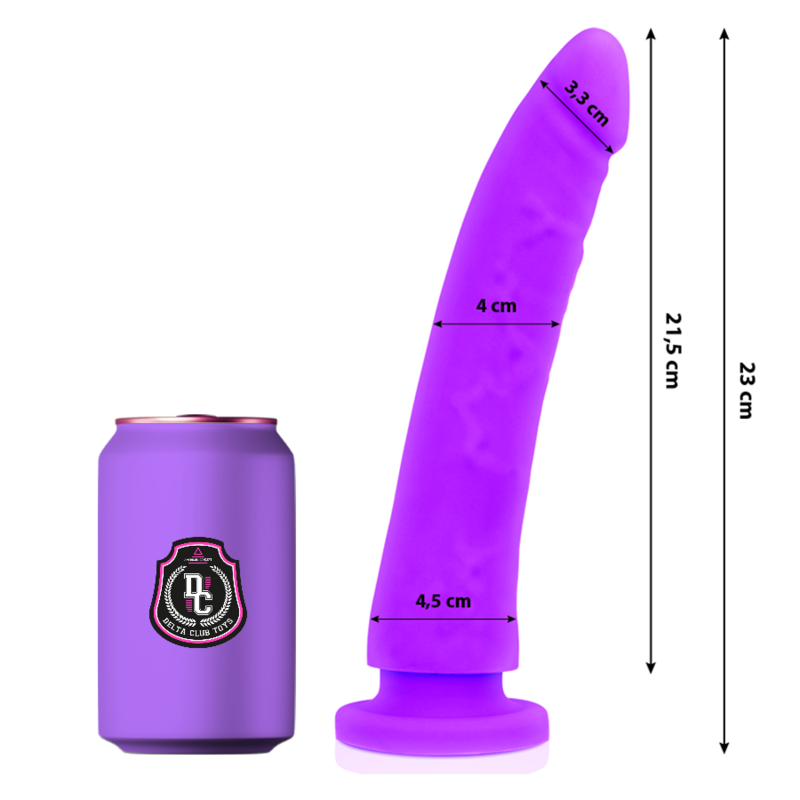 Delta Club - Toys Lilac Dildo Medical Silicone 23 Cm -O- 4.5 Cm