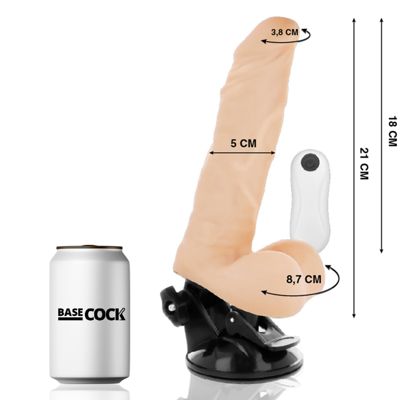 Basecock - Realistic Bendable Remote Control Flesh 21 Cm -O- 5 Cm