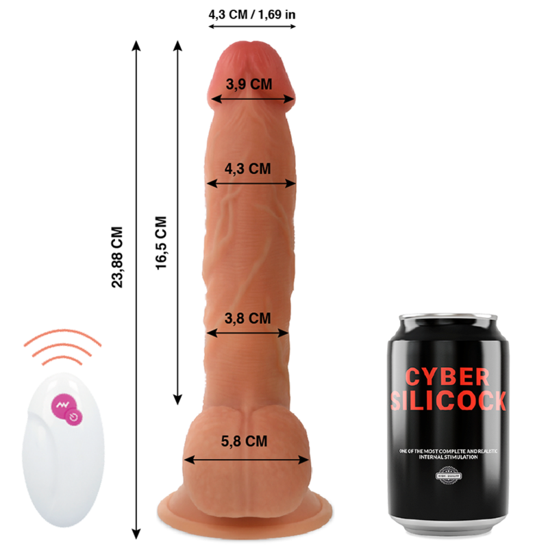 Cyber Silicock - Remote Control Realistic Mr John 23.88 Cm -O- 4.3 Cm