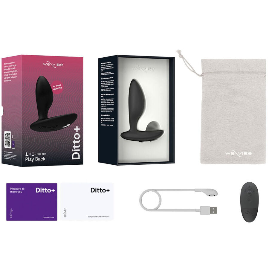 We-Vibe - Ditto+ Anal Plug Vibrator Black