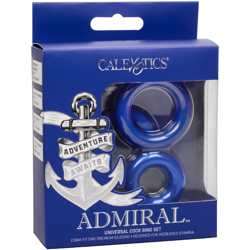 Explore intense pleasure with the Admiral Cock Ring Set Blue. This 3-piece liquid silicone set provides graduated support, enhancing stamina and sensitivity for ultimate satisfaction.4