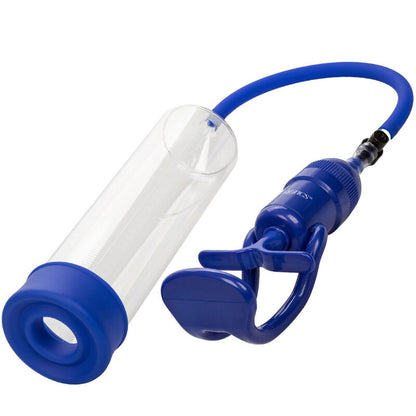 Boost size and stamina with the Admiral Male Erection Pump. Features a flanged base, Master-Grip handle, silicone air hose, and quick-release valve for safe use.2