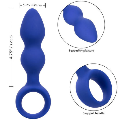 Elevate pleasure with the Admiral Advanced Anal Plug. Made from soft, seamless silicone with a beaded structure and easy-grip handle, this flexible probe ensures comfort and control.4