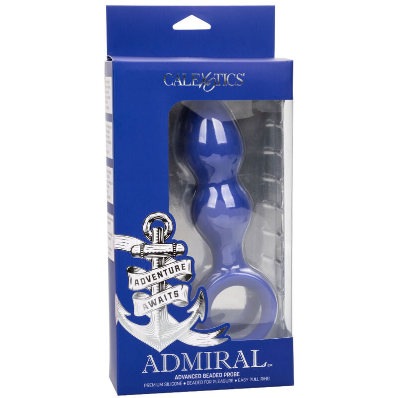 Elevate pleasure with the Admiral Advanced Anal Plug. Made from soft, seamless silicone with a beaded structure and easy-grip handle, this flexible probe ensures comfort and control.5