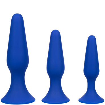 Discover new pleasure with Admiral Kit 3 Anal Plugs. Three graduated sizes, smooth silicone, suction base, and ergonomic design for beginners and enthusiasts alike.1