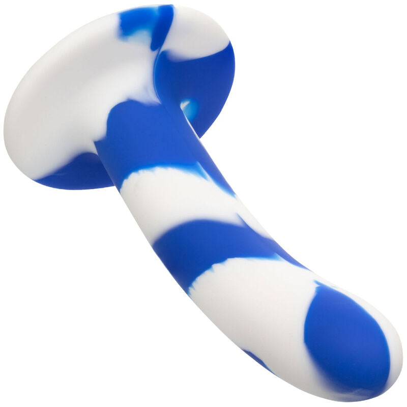 Discover the Admiral Swirl Dildo Flexible. Made from premium silicone, curved for comfort, with a suction cup base for hands-free or harnessed pleasure.2