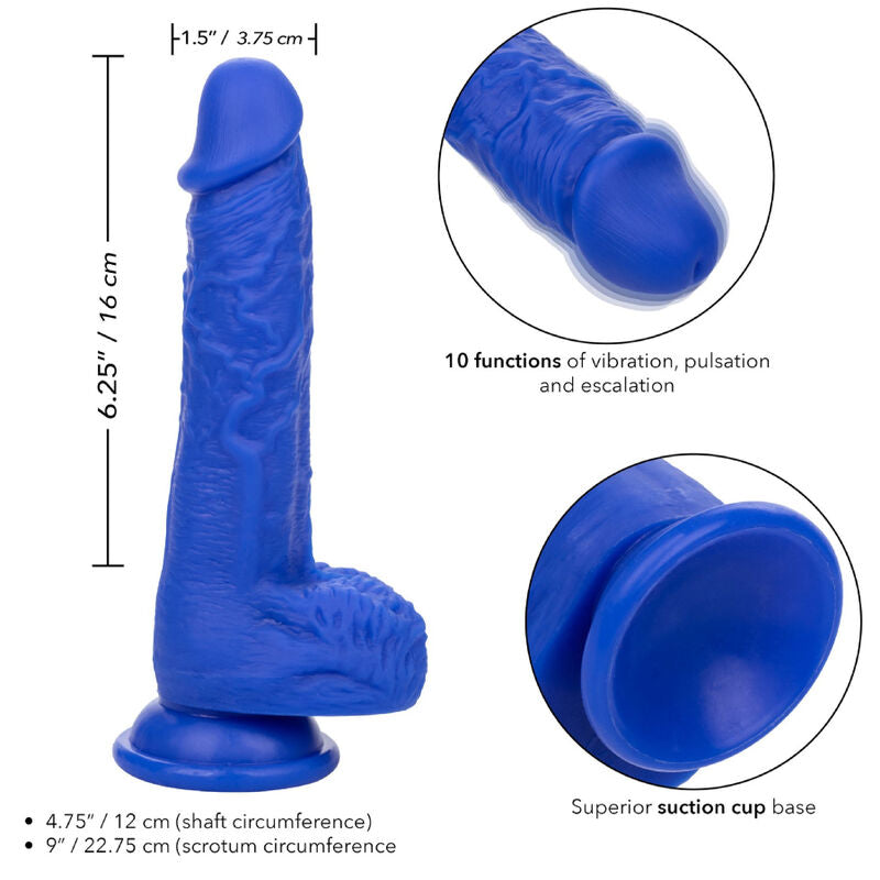 Experience lifelike pleasure with Admiral Realistic Dildo Vibrator. Liquid silicone, 10 vibration modes, suction cup base, waterproof, and USB rechargeable for endless fun.4