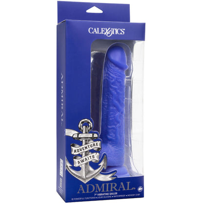 Experience lifelike pleasure with Admiral Realistic Dildo Vibrator. Liquid silicone, 10 vibration modes, suction cup base, waterproof, and USB rechargeable for endless fun.5