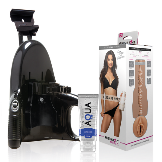 Fleshlight - Eliza Ibarra Vagina + Universal Launch + Aqua Quality Lubricant 50 Ml