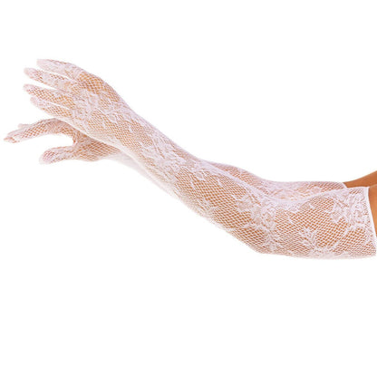 Leg Avenue seamless floral fishnet opera gloves