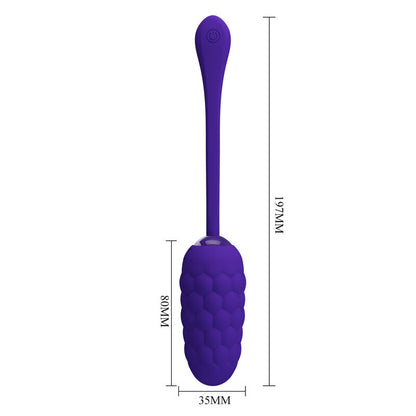 Pretty Love - Vibrating Egg With Purple Rechargeable Marine Texture