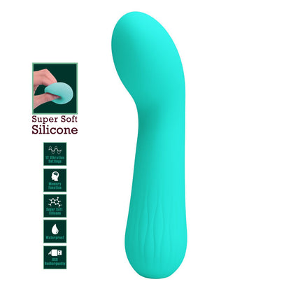 Pretty Love - Faun Rechargeable Vibrator Aqua Green