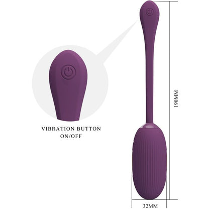 Pretty Love - Doreen Purple Rechargeable Vibrating Egg