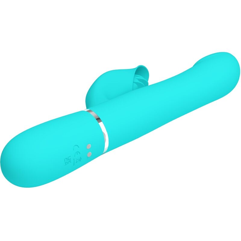 Pretty Love - Rabbit Vibrator Pearls Aqua Green