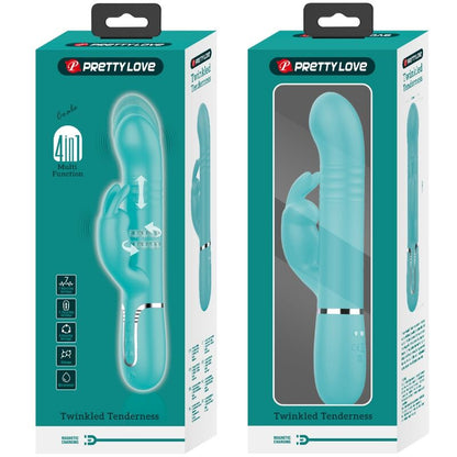 Pretty Love - Coale Rabbit Vibrator Pearls Aqua Green