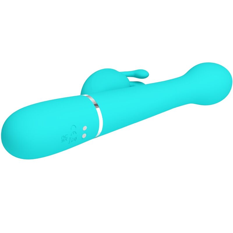 Pretty Love - Dejon Rabbit Vibrator 3 In 1 Multifunction Aqua Green