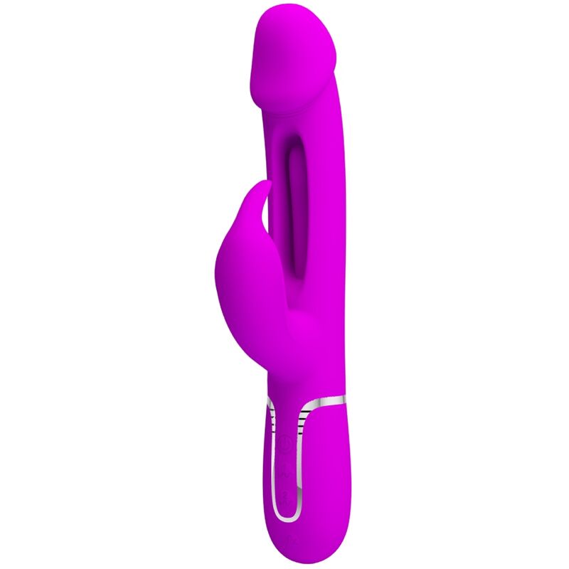 Pretty Love - Kampas Rabbit 3 In 1 Multifunction Vibrator With Tongue Violet