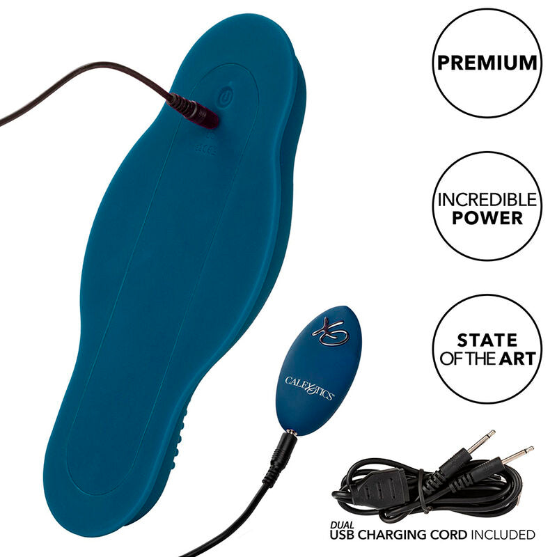 California Exotics - Rider Massager Double Motor Remote Control Blue