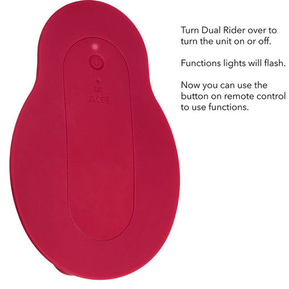 California Exotics - Rider Massager Double Motor Remote Control Red