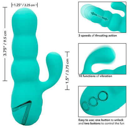 California Exotics - Del Mar Diva Vibrator Rabbir Aqua Green By California Dreaming