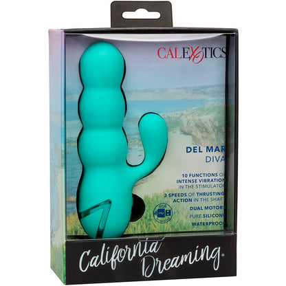 California Exotics - Del Mar Diva Vibrator Rabbir Aqua Green By California Dreaming