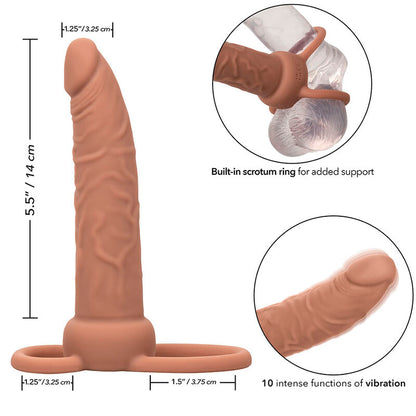 California Exotics - Performance Maxx Rechargable Dual Penetrator Brown Skin