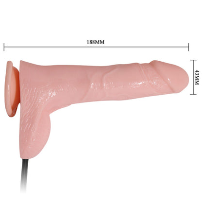 Baile - Inflatable Realistic Dildo With Suction Cup 15 Cm