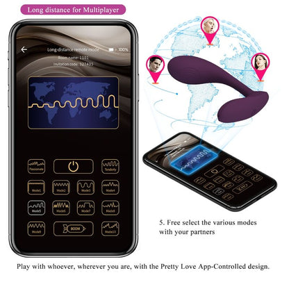 Pretty Love - Baird G-Spot 12 Vibrations Rechargeable Lila App