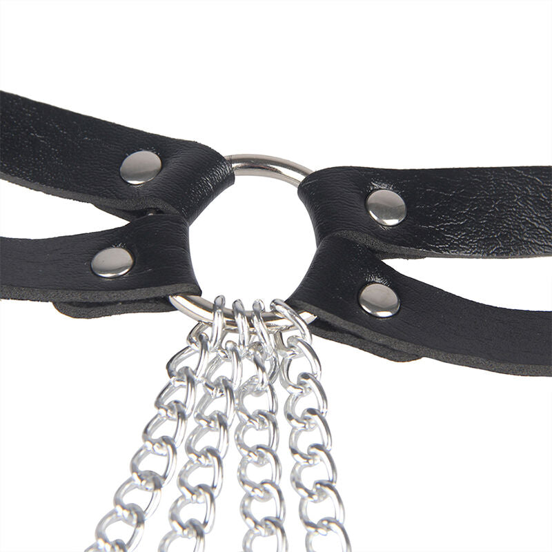 Subblime - Leather Ring Chainbelt Black One Size