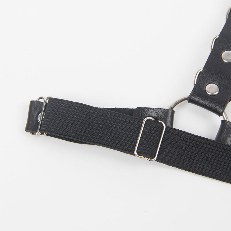 Subblime - Belt And Garter Harness With Rings And Chaindetail One Size