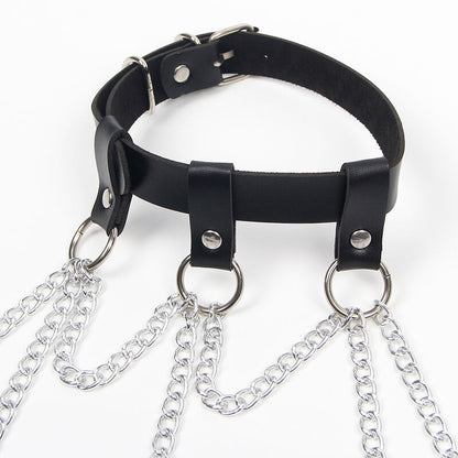 Subblime - Full Body Harness With Star Chaindetail One Size