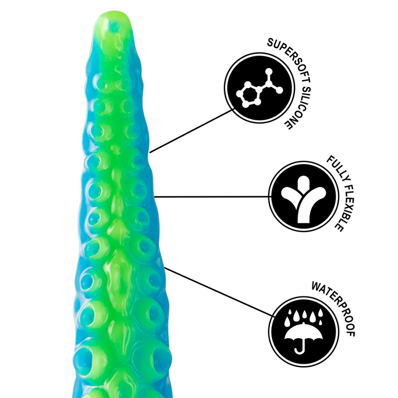 Epic - Scylla Fluorescent Thin Tentacle Dildo Large Size