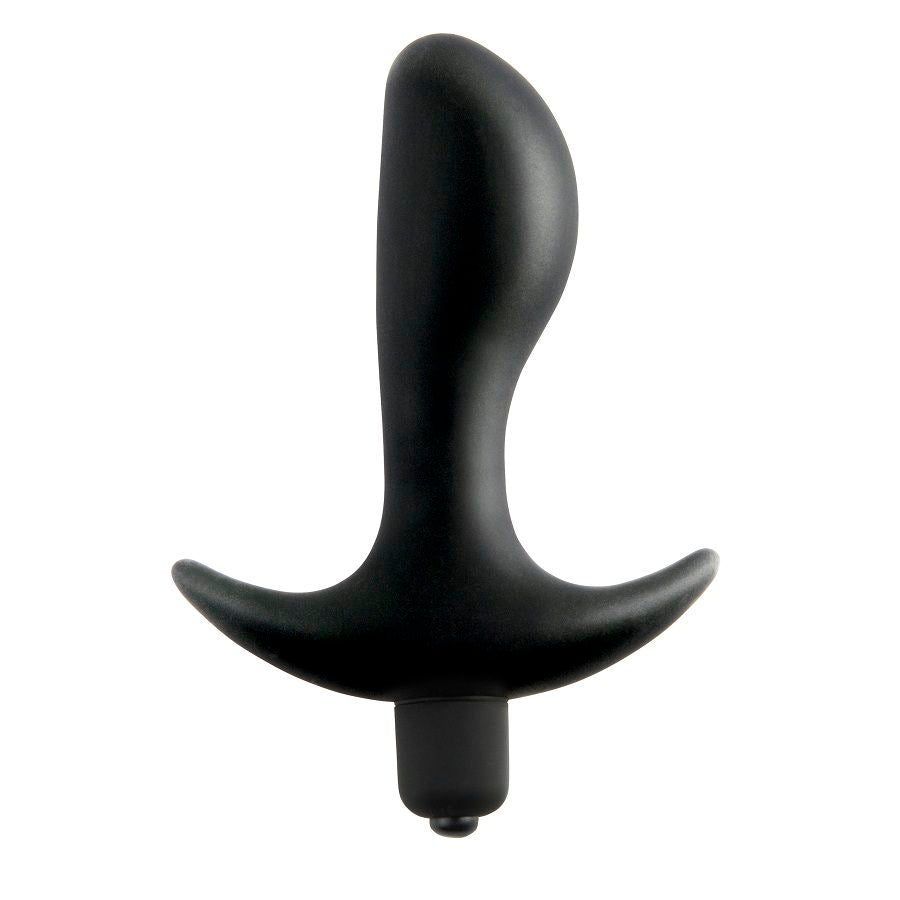 Start your anal play journey with the Anal Fantasy Vibrating Perfect Plug. Cone-shaped, hypoallergenic silicone, ergonomic base, and perfect for beginners.1