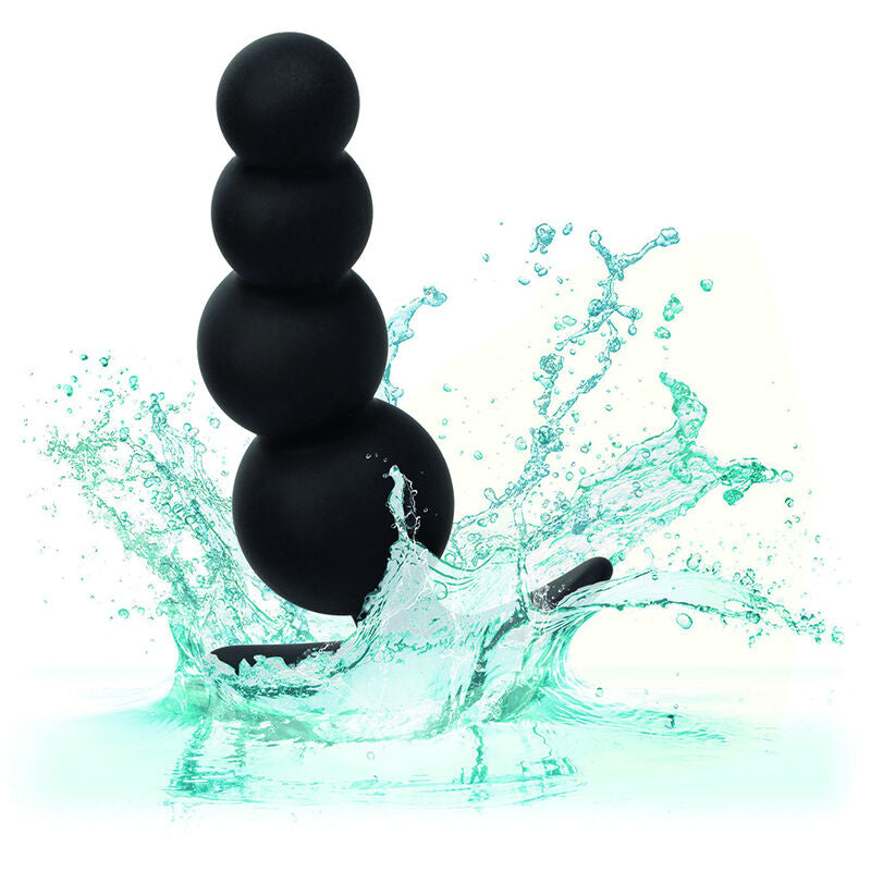 CalExotics Beaded Butt Plug offers a soft silicone design with flexible graduated beads and an easy-pull handle for thrilling, body-safe anal stimulation.5