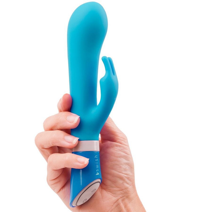 Experience dual pleasure with the Bwild Deluxe Bunny Rabbit Vibrator. 6 vibration modes, waterproof, body-safe silicone, and dual motors for intense stimulation.15