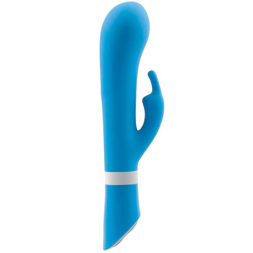 Experience dual pleasure with the Bwild Deluxe Bunny Rabbit Vibrator. 6 vibration modes, waterproof, body-safe silicone, and dual motors for intense stimulation.2