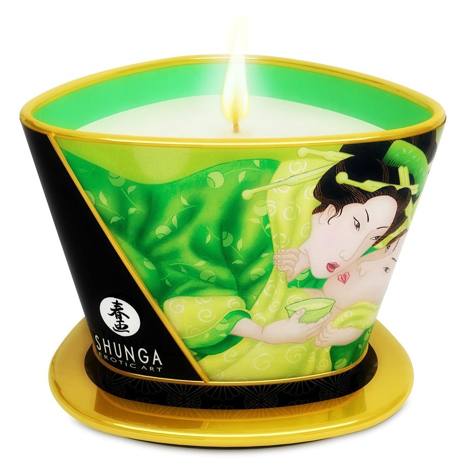 Shunga - Mini Caress By Candelight Massage Candle T Green 170 Ml