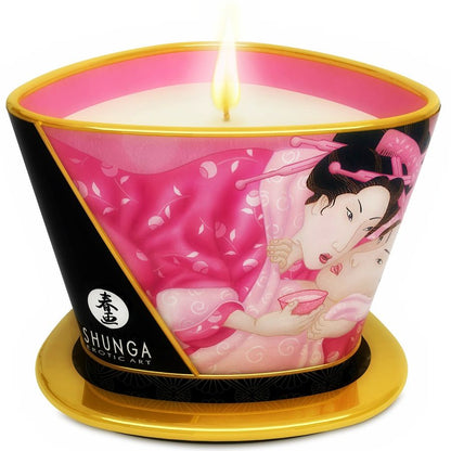 Shunga Caress by Candlelight Massage Candle — 170 ml / Roses