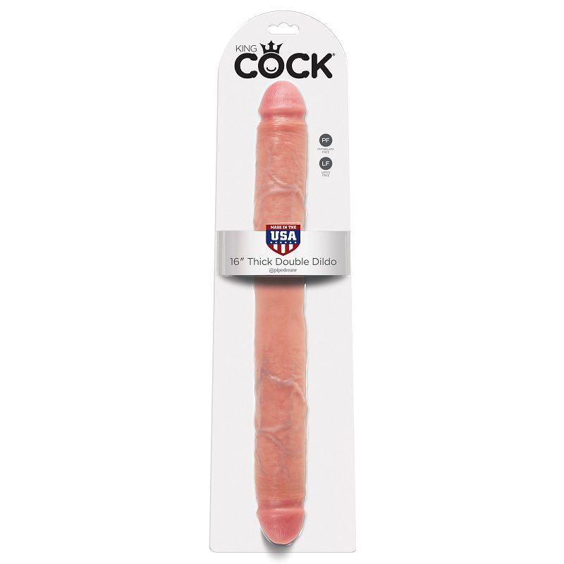 King Cock - Thick Double Dildo Flesh 40.6 Cm