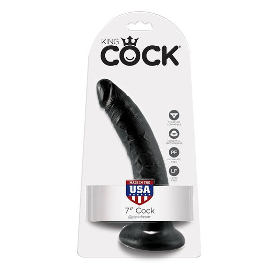 King Cock - 7 Dildo Black 17.8 Cm