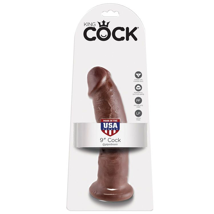 King Cock - 9 Dildo Brown 22.9 Cm