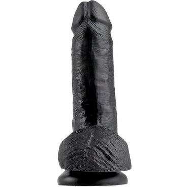 King Cock - 7 Dildo Black With Balls 17.8 Cm