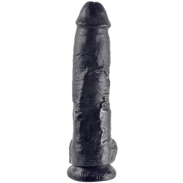 King Cock - 10 Dildo Black With Balls 25.4 Cm