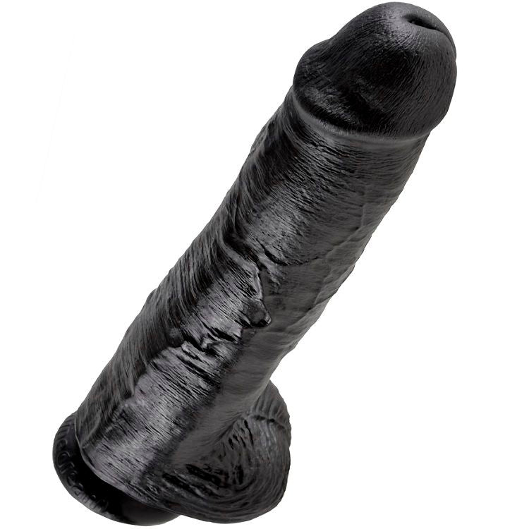 King Cock - 11 Dildo Black With Balls 28 Cm