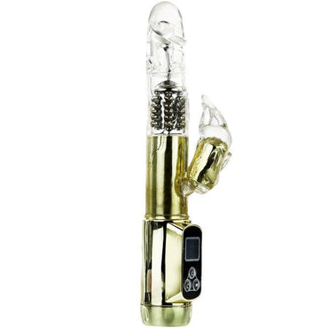 Enjoy double rotation and 5 vibration modes with Baile Rabbit Vibrator Passion Gold. Waterproof, phthalate-free. Ships UK & EU. Order now!3