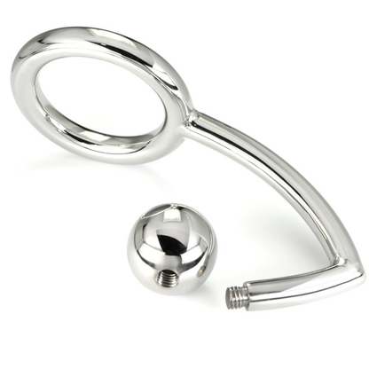 Metal Hard - Cock Ring Ring With Anal Intruder Hook 45Mm