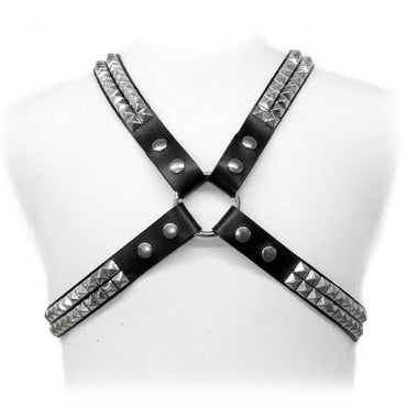 LEATHER BODY - Pyramid Stud Harness by DelighToys